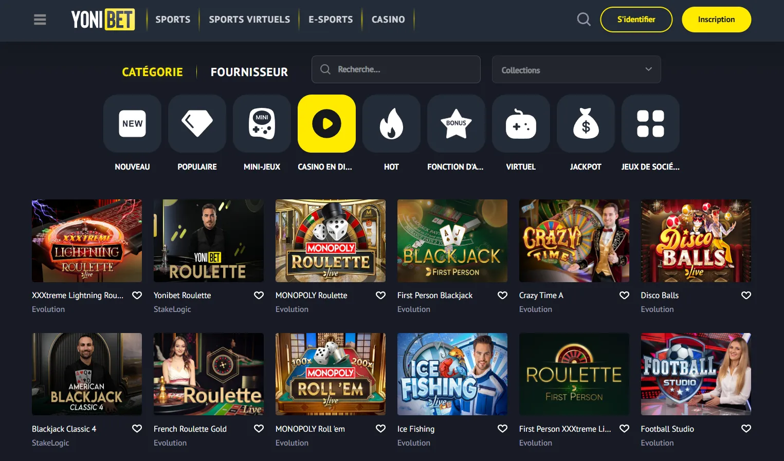 Fonctionnalités disponibles sur Yonibet mobile — Yonibet app