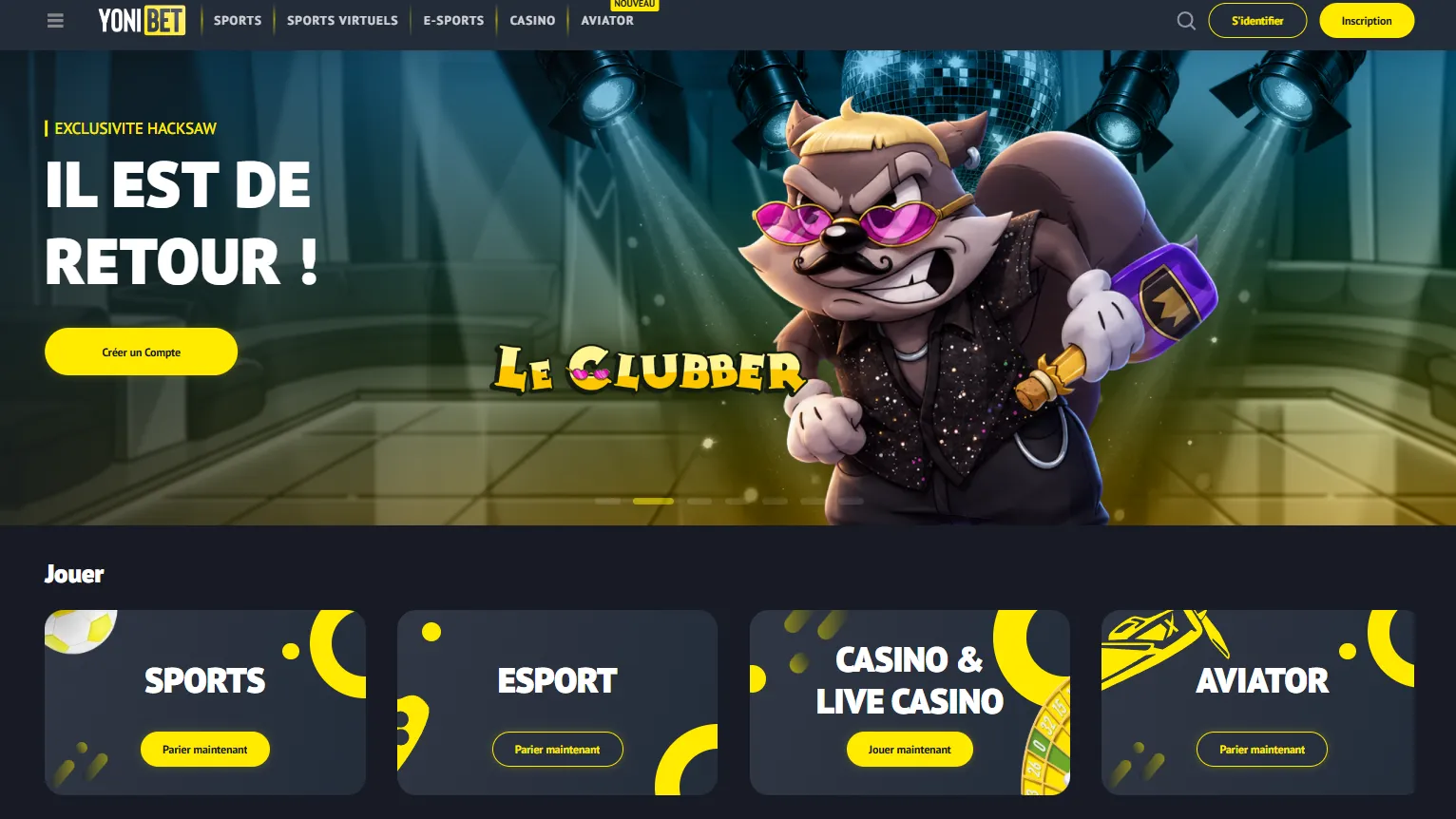Yonibet FR – principales fonctionnalités du site