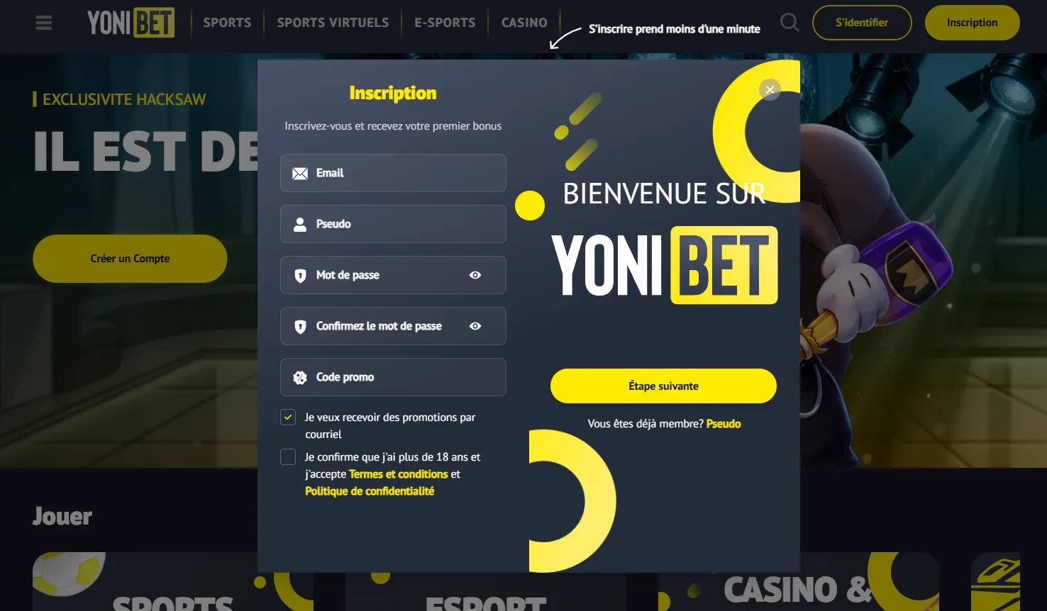 Bonus paris sportifs : pari remboursé et freebets exclusifs — code promo Yonibet